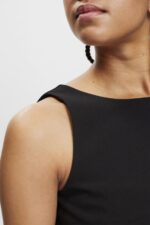 Women Esprit Black Cropped sleeveless blouse Blouses XF4444307 - Image 3