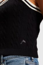 Women Esprit Black Dolphin logo cable sweater camisole Sweaters XF4444408 - Image 3