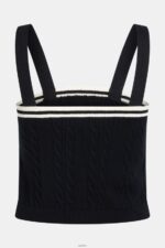 Women Esprit Black Dolphin logo cable sweater camisole Sweaters XF4444408 - Image 5