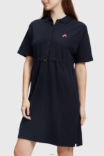 Women Esprit Black Dolphin Tennis Club Pleated Polo Dress Dresses XF4444501
