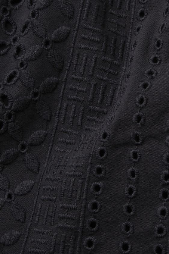 Women Esprit Black Embroidered shorts, LENZING ECOVERO Shorts XF4444210 - Image 4