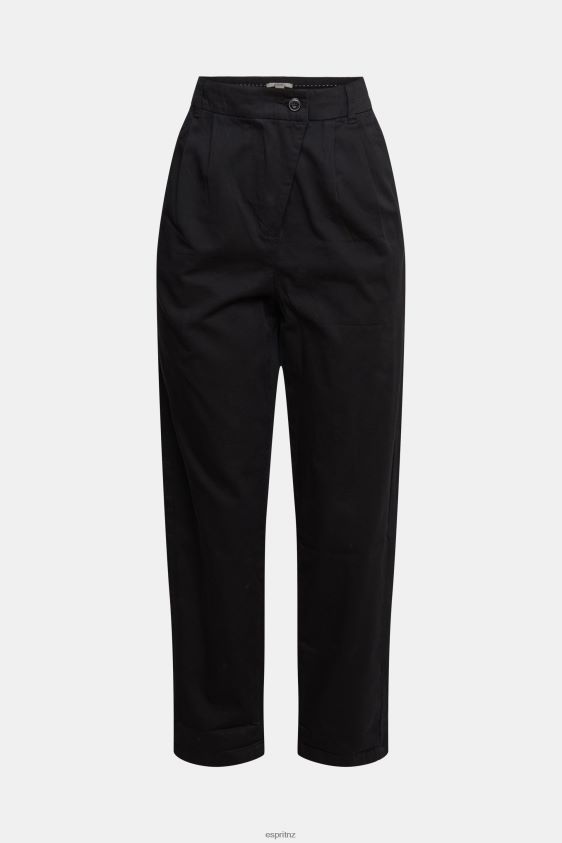 Women Esprit Black High-rise chinos, 100% Pima cotton Trousers & Pants XF4444343 - Image 5