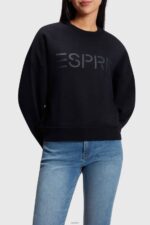 Women Esprit Black Logo print sweatshirt Sweatshirts & Hoodies XF4444463