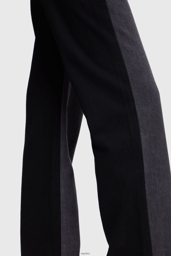 Women Esprit Black Medium Wash 90s high-rise straight leg workwear jeans Denim XF4444365 - Image 3