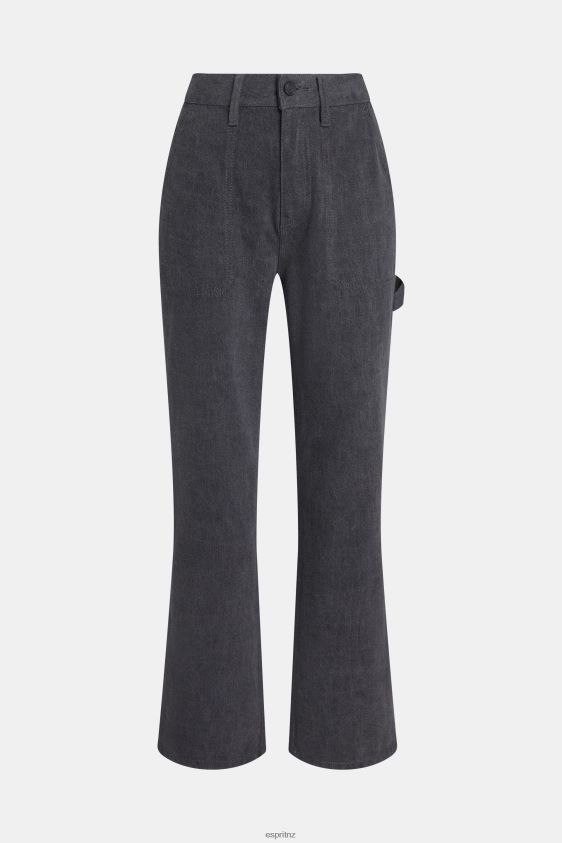 Women Esprit Black Medium Wash 90s high-rise straight leg workwear jeans Denim XF4444365 - Image 4