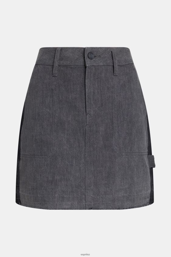 Women Esprit Black Medium Wash Workwear release hem mini skirt Skirts XF4444364 - Image 4
