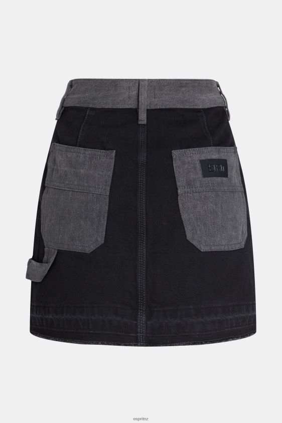 Women Esprit Black Medium Wash Workwear release hem mini skirt Skirts XF4444364 - Image 5