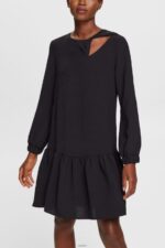 Women Esprit Black Mini dress with cut-out Dresses XF4444429