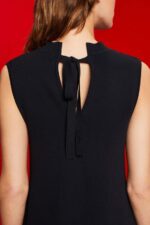Women Esprit Black Pleated and sleeveless maxi dress with crewneck Dresses XF4444124 - Image 3