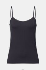 Women Esprit Black Spaghetti strap top, LENZING ECOVERO Top XF4444517 - Image 5