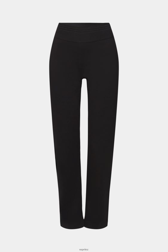 Women Esprit Black Split hem trousers with zip Trousers & Pants XF4444248 - Image 5