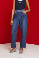 Women Esprit Blue Dark Wash Jeans in a 90s design Denim XF4444300