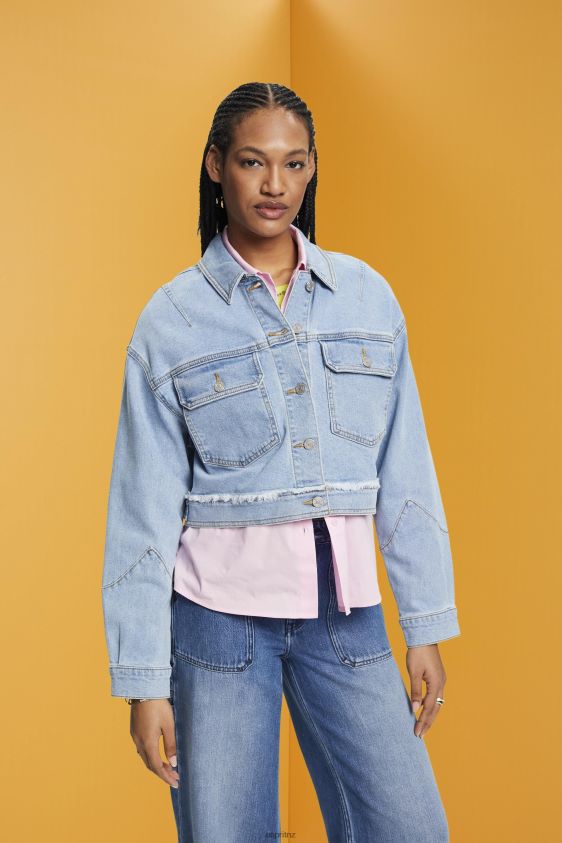 women_esprit_blue_light_wash_cropped_denim_jacket_with_frayed_trim_jackets_xf4444312.jpg Women Esprit Blue Light Wash Cropped denim jacket with frayed trim Jackets XF4444312 - Image 1