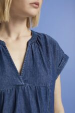 Women Esprit Blue Medium Wash Dresses light woven Loose fit Dresses XF4444183 - Image 3