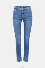 Women Esprit Blue Medium Wash High-rise skinny jeans with TENCEL Denim XF4444322 - Image 5