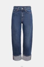 Women Esprit Blue Medium Wash Mid-rise relaxed fit jeans Denim XF4444325 - Image 5