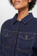 Women Esprit Blue Rinse Denim blouse Blouses XF4444395 - Image 3