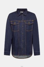 Women Esprit Blue Rinse Denim blouse Blouses XF4444395 - Image 5