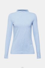 Women Esprit Bright Blue Boat neck long sleeve top Long Sleeve XF4444367 - Image 5