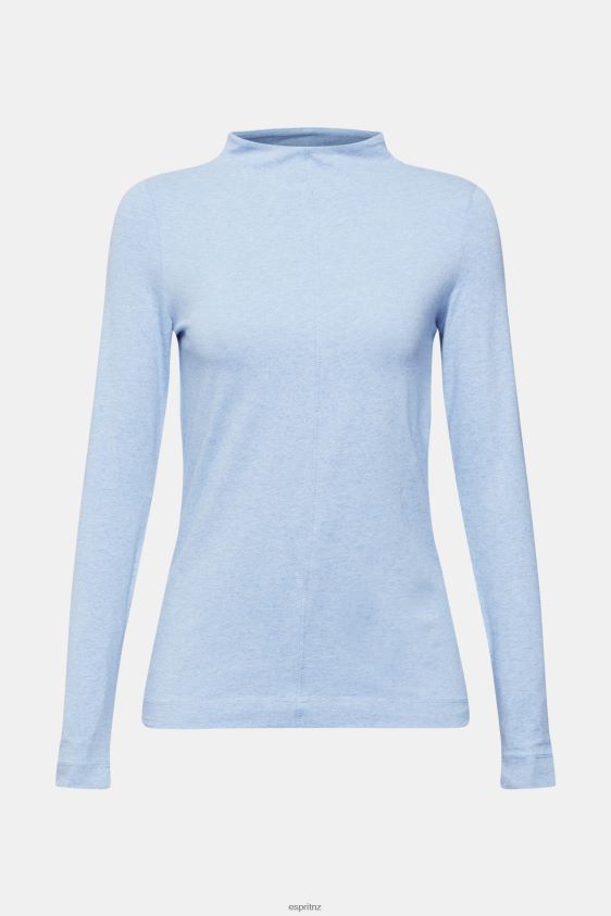 Women Esprit Bright Blue Boat neck long sleeve top Long Sleeve XF4444367 - Image 5