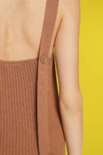 Women Esprit Brown Pleated strap dress Dresses XF4444491 - Image 3