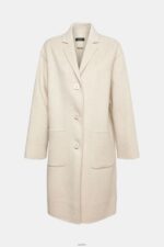 Women Esprit Cream Beige Wool blend coat Coats XF4444561 - Image 5