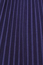 Women Esprit Dark Blue Mockneck pleated midi dress with short-sleeves Dresses XF4444122 - Image 4