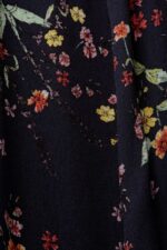 Women Esprit Dark Blue Printed midi dress with a tie belt Dresses XF4444189 - Image 4