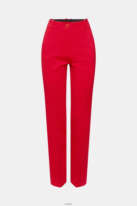 Women Esprit Dark Red Stretchy high-rise bootcut trousers Trousers & Pants XF4444336 - Image 5
