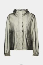Women Esprit Dark Teal Green Metallic sheen jacket with a hood Jackets XF4444267 - Image 5