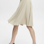 Women Esprit Dusty Green Knee-length chiffon skirt Skirts XF4444279