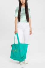 Women Esprit Emerald Green Fashion stripe t-shirt T-Shirts XF4444519 - Image 2