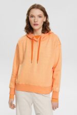 Women Esprit Golden Orange Hoodie with heart Sweatshirts & Hoodies XF4444353