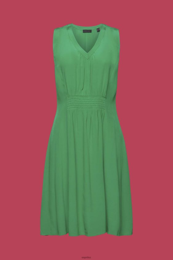 Women Esprit Green Mini dress with a smocked waist Dresses XF4444227 - Image 5