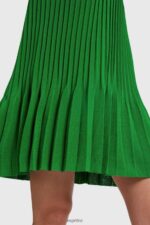 Women Esprit Green Pleated fit and flare dress Dresses XF4444386 - Image 2