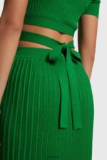 Women Esprit Green Pleated top Sweaters XF4444377 - Image 5