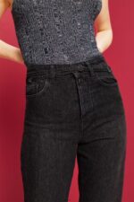 Women Esprit Grey Medium Wash Dad Fit Jeans Denim XF444487 - Image 3