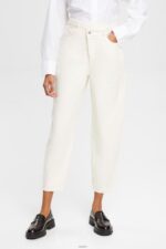 Women Esprit Ice Cropped Banana trousers Trousers & Pants XF4444362