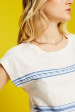 Women Esprit Ice Embroidered t-shirt, 100% cotton T-Shirts XF444497 - Image 3