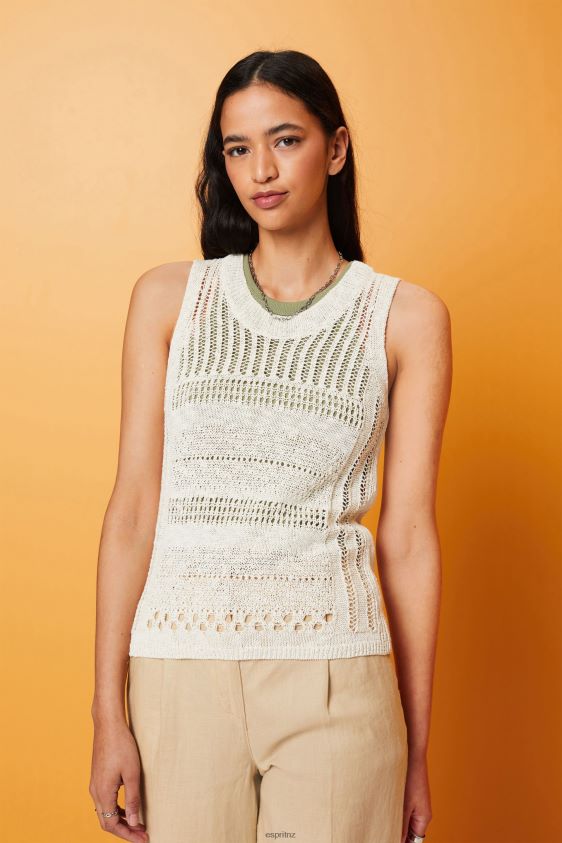 women_esprit_ice_mouline_sleeveless_jumper_cotton_blend_sweaters_xf4444107.jpg Women Esprit Ice Mouline sleeveless jumper, cotton blend Sweaters XF4444107 - Image 1