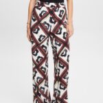 Women Esprit Ice Patterned pull-on trousers, LENZING ECOVERO Trousers & Pants XF444417