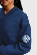 Women Esprit Ink Cropped varsity patch sweatshirt Sweatshirts & Hoodies XF4444419 - Image 2