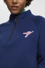 Women Esprit Ink Half-zip sweatshirt Sweatshirts & Hoodies XF4444162 - Image 3