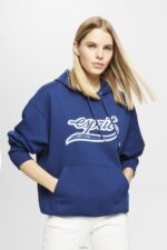 Women Esprit Ink Logo print hoodie Sweatshirts & Hoodies XF4444171