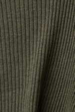 Women Esprit Khaki Green Recycled: ribbed cardigan with handkerchief hem Sweaters XF444424 - Image 4