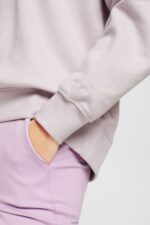 Women Esprit Lavender Relaxed Fit Sweatshirt Sweatshirts & Hoodies XF4444525 - Image 3