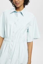 Women Esprit Light Aqua Green Faux leather shirt dress Dresses XF4444295 - Image 3