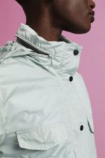 Women Esprit Light Aqua Green Recycled: rain jacket with a hood Jackets XF444495 - Image 3