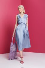 Women Esprit Light Blue Lavender Dresses Light Woven Dresses XF4444138 - Image 2