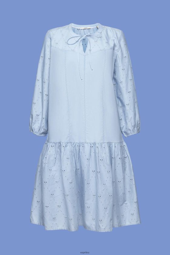 Women Esprit Light Blue Lavender Embroidered dress, 100% cotton Dresses XF4444187 - Image 5
